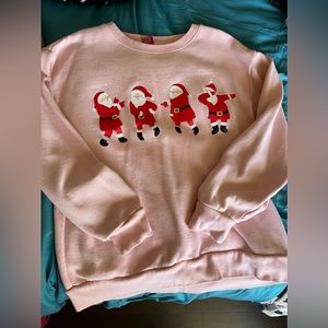 Pink Dancing Santa Sweater